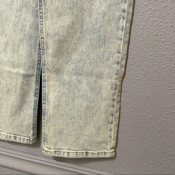 Wild Fable Acid Wash Yellow Tinted Highest Rise 90s Straight Leg Jeans NWT - Picture 2 of 10